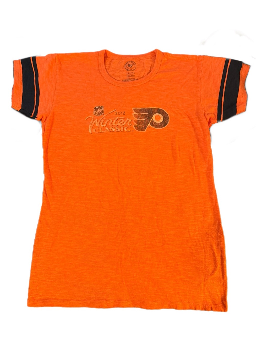 47 Brand Bright Orange Heather Crew Neck Tee